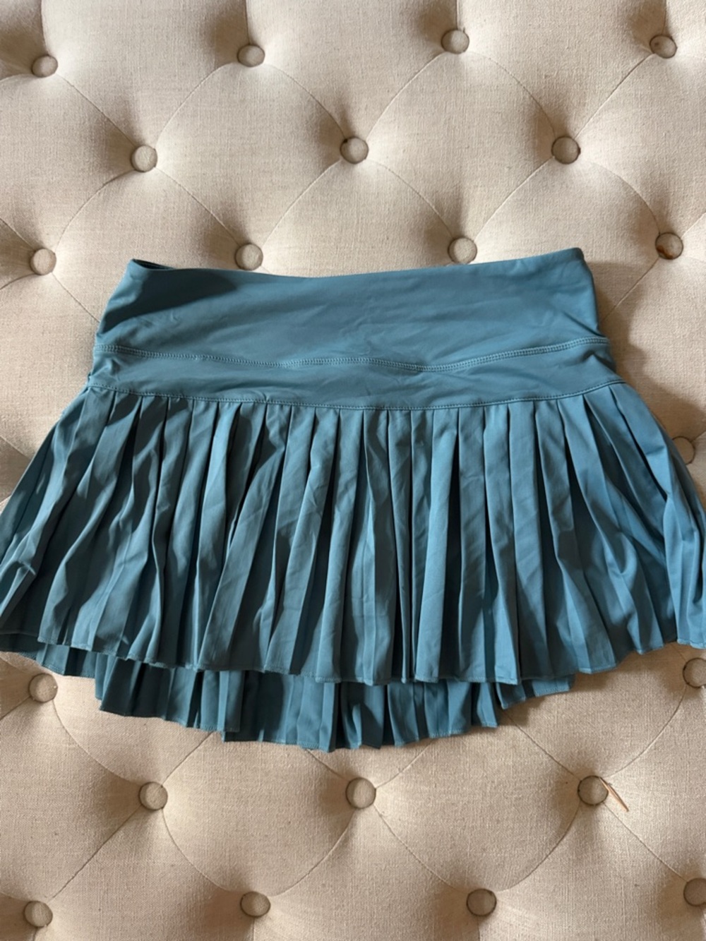 Gold Hinge Pleated Teal Women’s Skirt Size XL